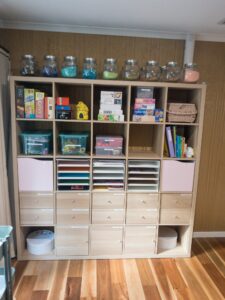 store messy materials up high