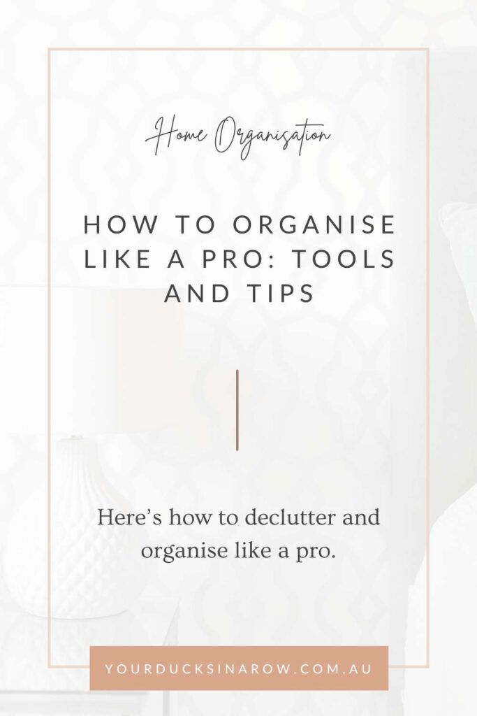 Melbourne home organiser