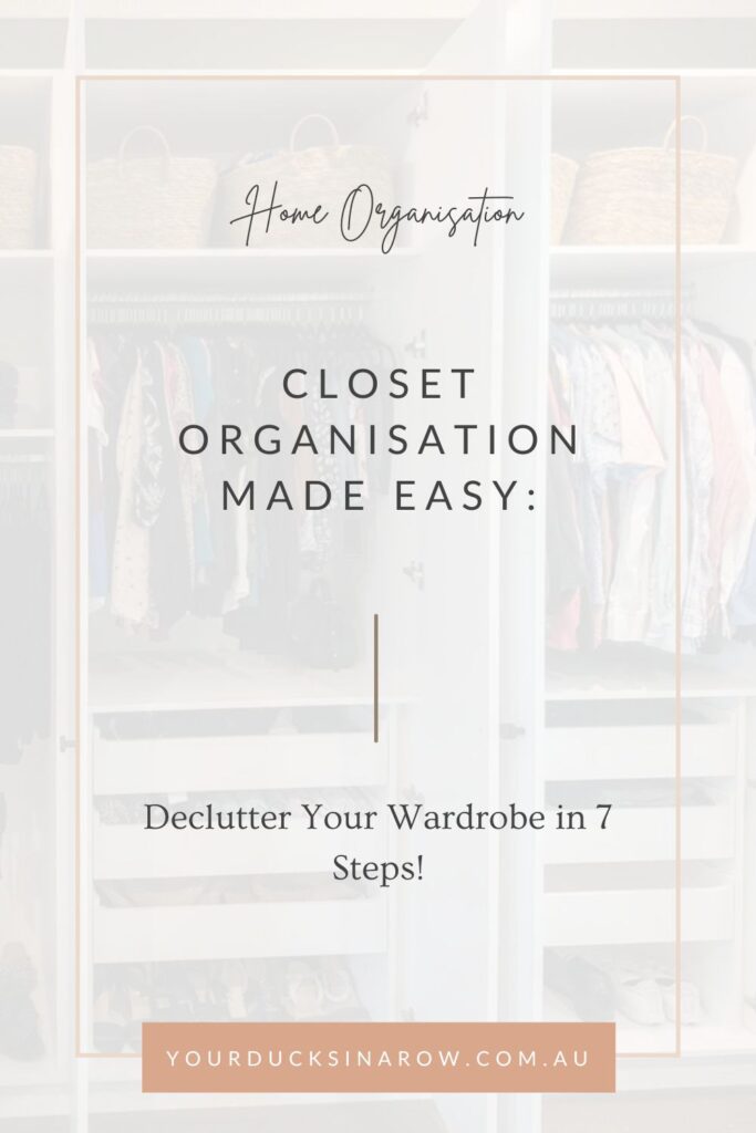 how to organise closet