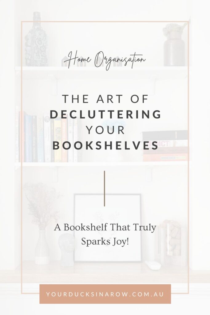 decluttering bookshelves