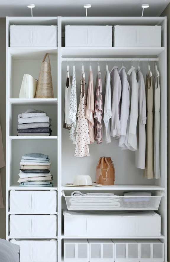 Ikea wardrobe organisation
