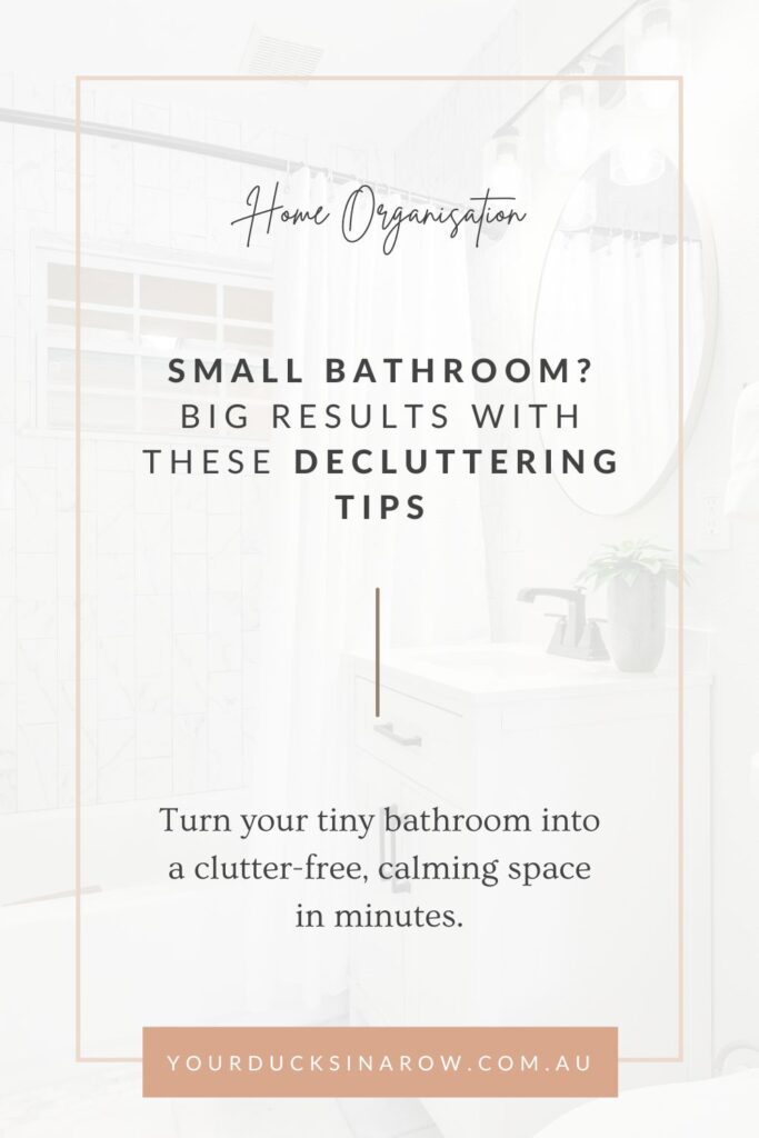 small bathroom organisation