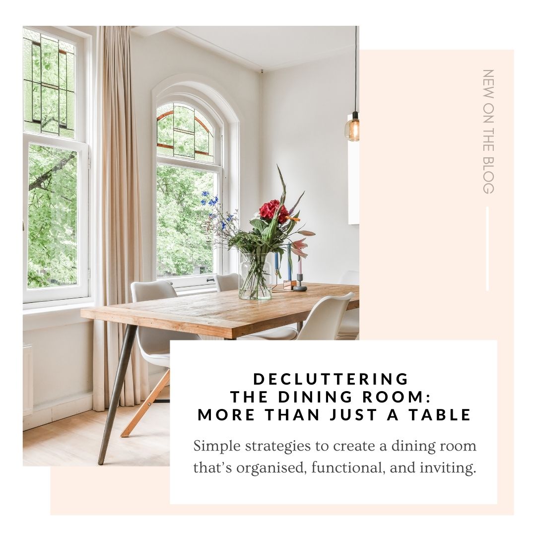 dining room decluttering