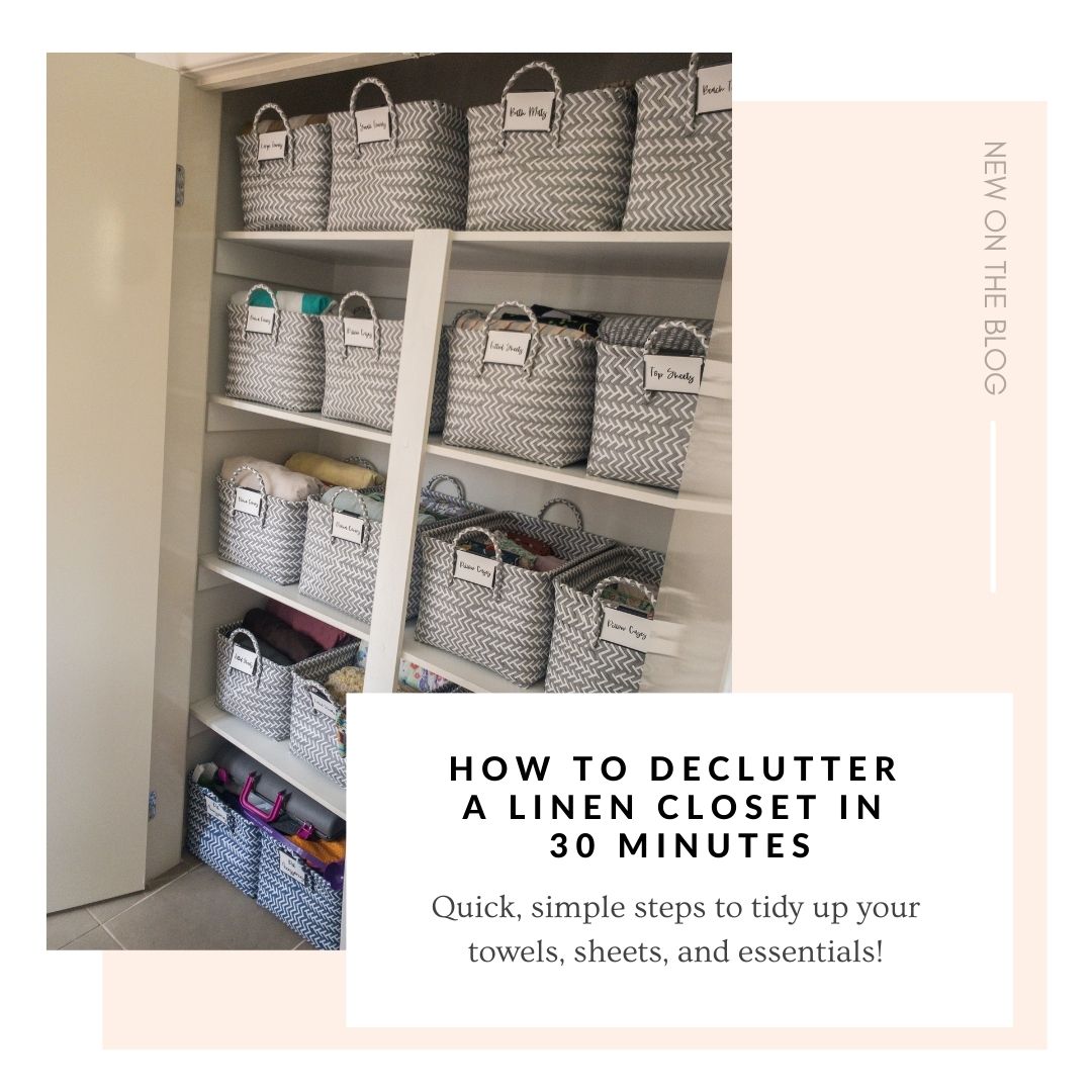linen closet organisation