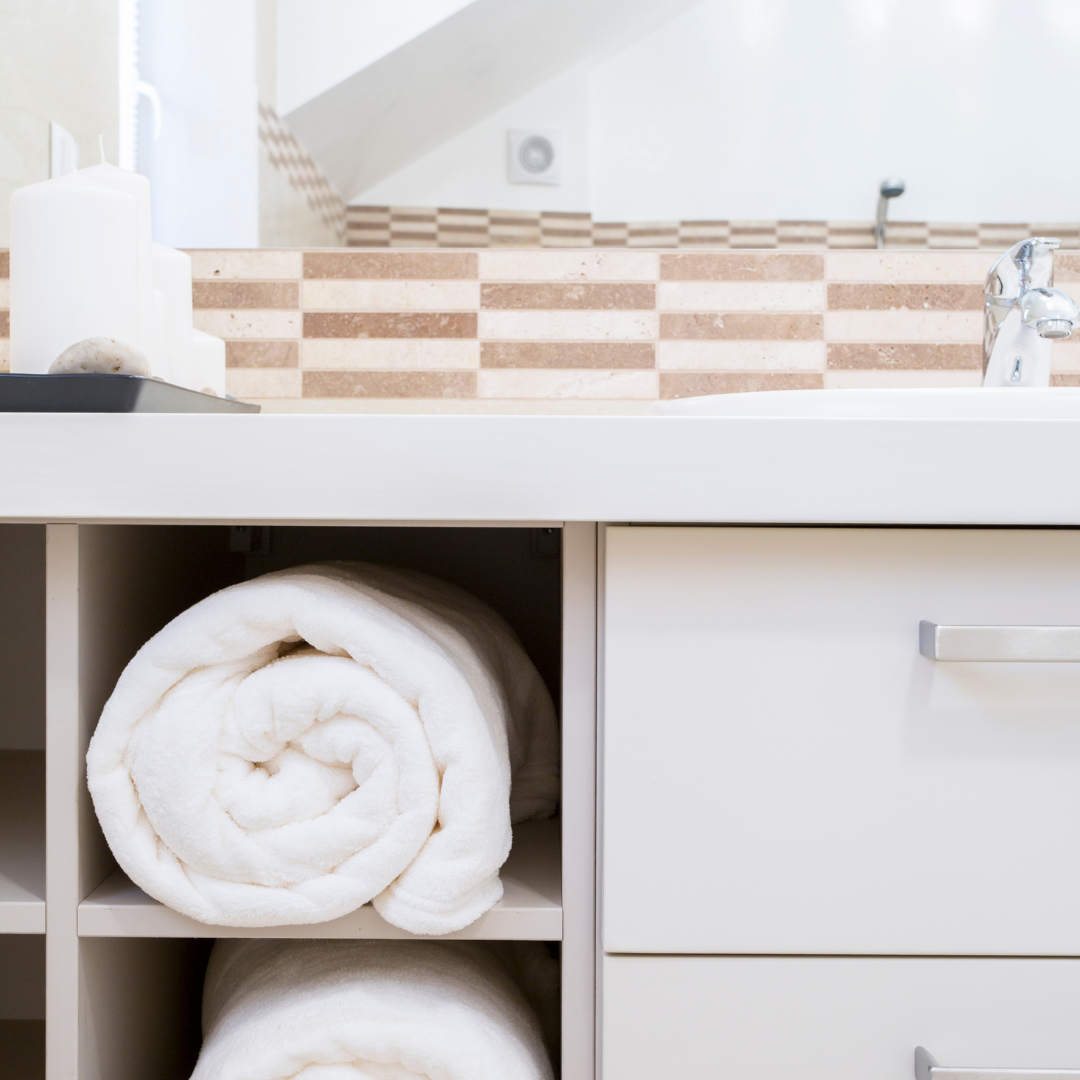 decluttering bathroom