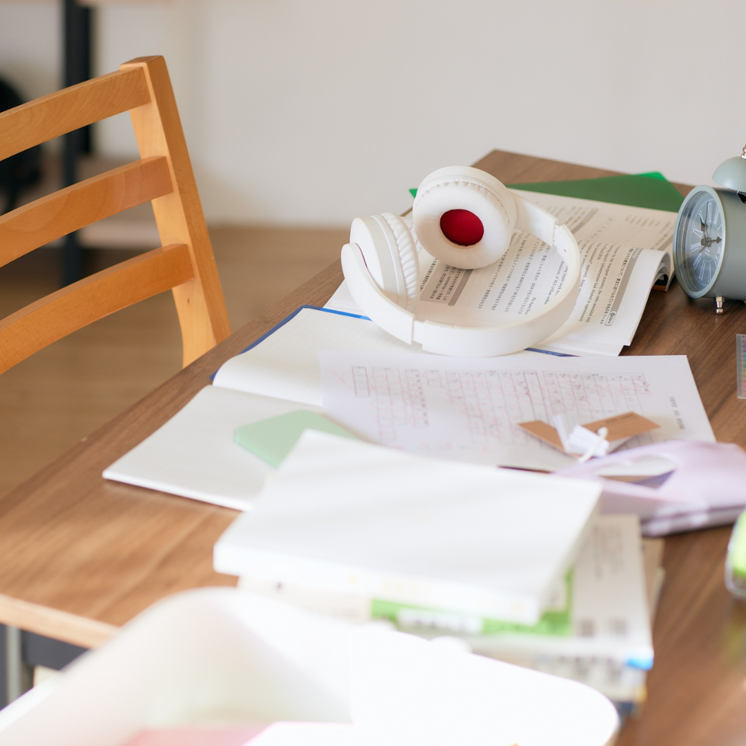 cluttered desk