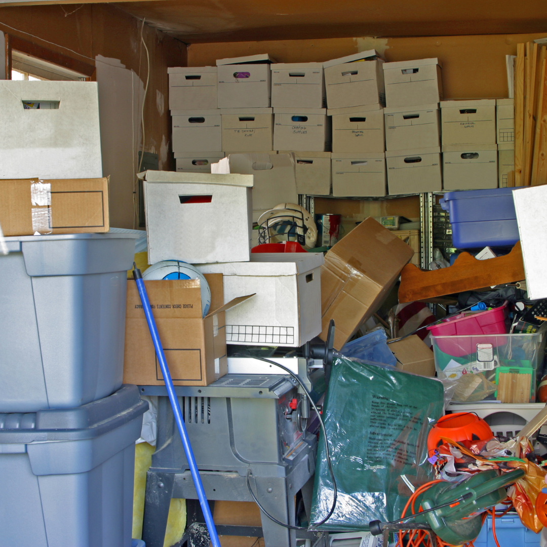decluttering with a reluctant partner in the garage