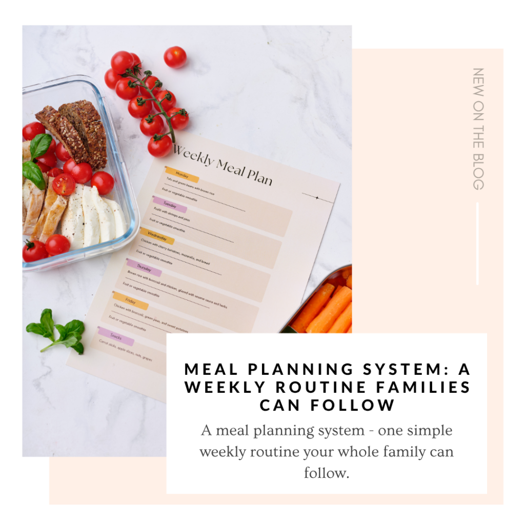 Meal Planning System: A Weekly Routine Families Can Follow
