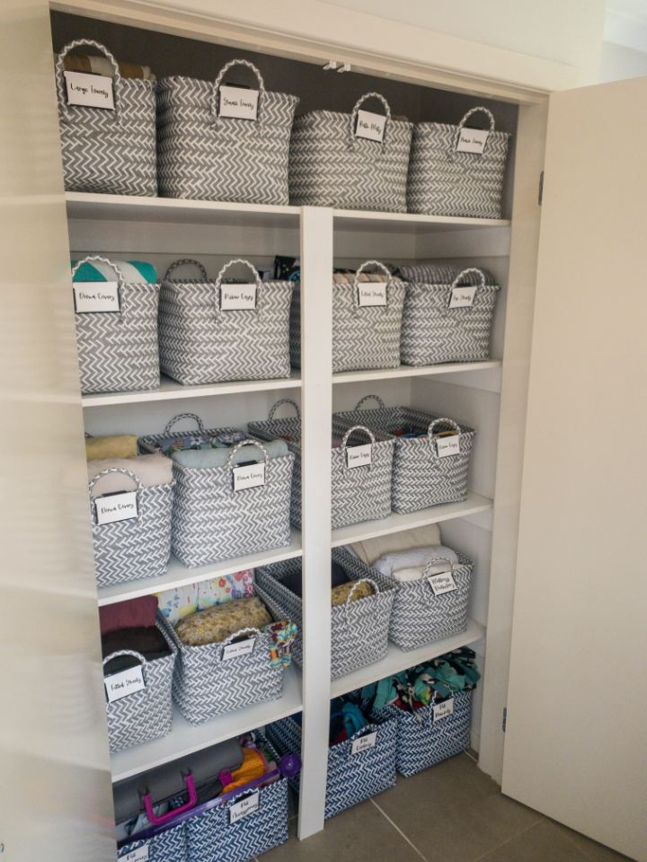 Linen Cupboard organised by Ducks in a Row